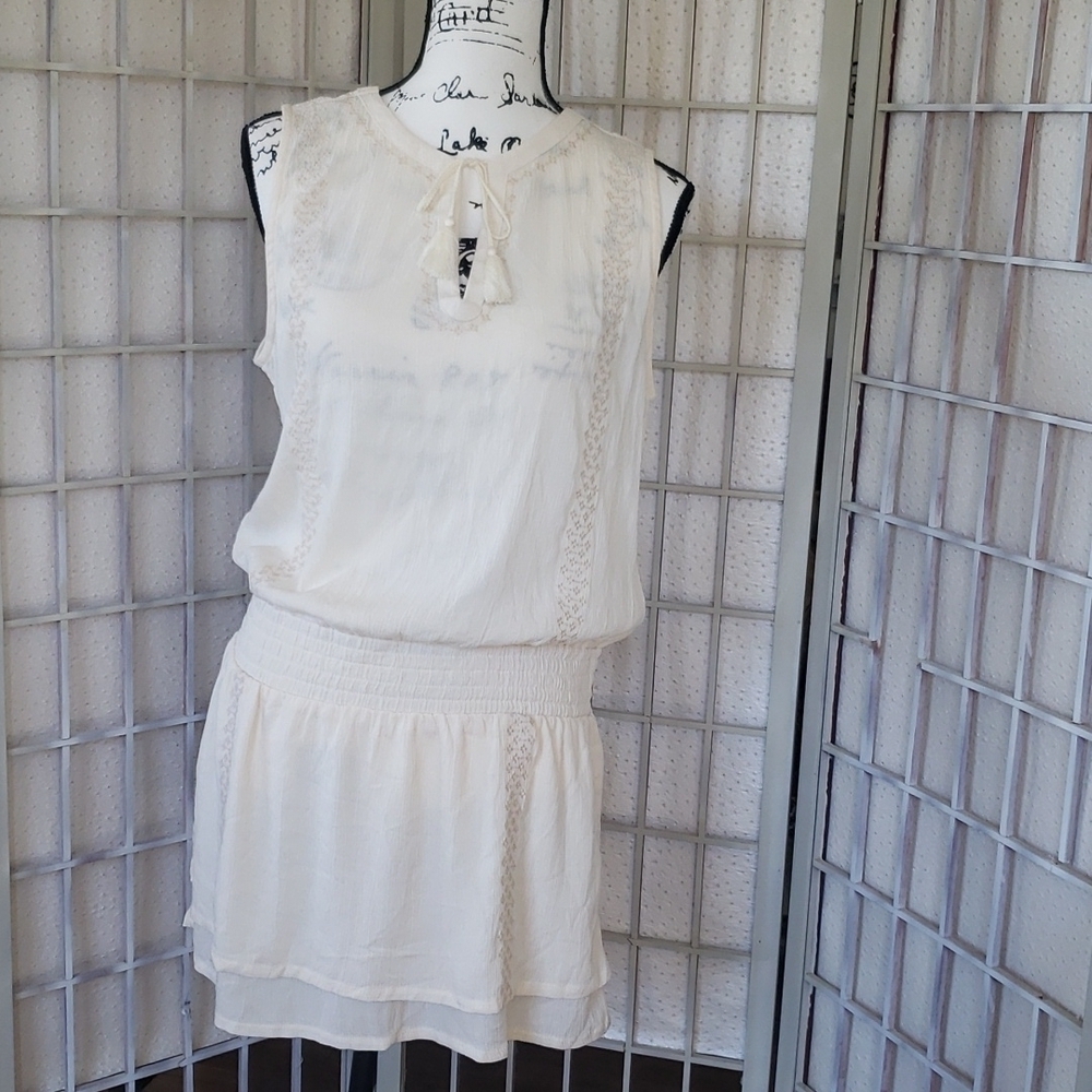 Prana nwt beige long waist sleeveless dress M
